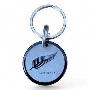 LUXE | Mirror Stainless | NZ Fern Cat & Dog ID Pet Tag