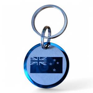 Luxe Mirror Stainless Nz Flag: LUXE | Mirror Stainless | NZ Flag Cat & Dog ID Pet Tag