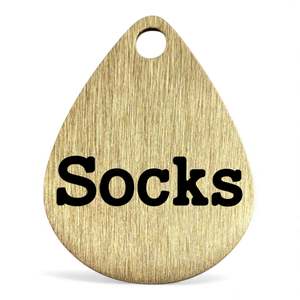 Teardrop | Bespoke Brass | Pet ID Tag