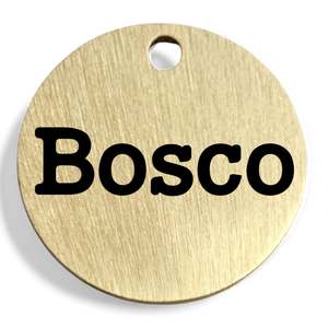Round | Bespoke Brass | Pet ID Tag