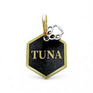 Luxe Bespoke Brass Hexagon: LUXE | Bespoke Brass Hexagon | Pet ID Tag