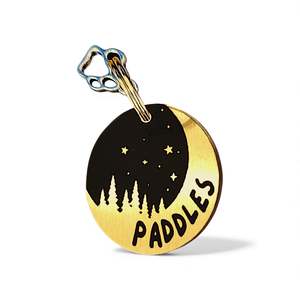 LUXE | Bespoke Brass Night Sky | Pet ID Tag