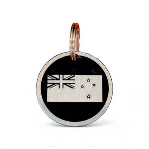 Luxe Bespoke Brass Nz Flag: LUXE | Bespoke Brass NZ Flag | Pet ID Tag