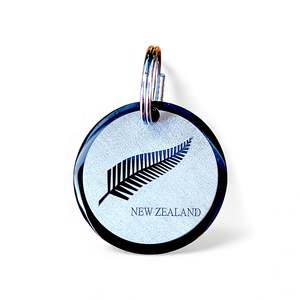 LUXE | Mirror Stainless NZ Fern | Pet ID Tag