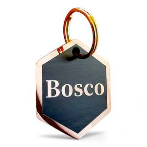 LUXE | Mirror Stainless Hexagon | Pet ID Tag