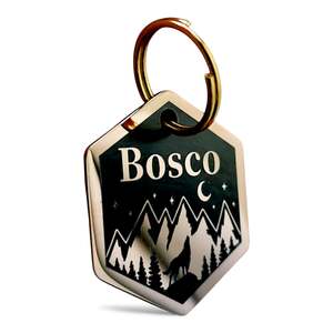 LUXE | Mirror Stainless The Wolf | Pet ID Tag