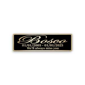 LUXE | Pet Memorial Plaque 70x20 | Solid Brass / 2mm