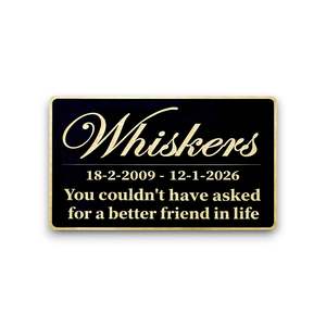 LUXE | Pet Memorial Plaque 86x54 | Solid Brass / 2mm