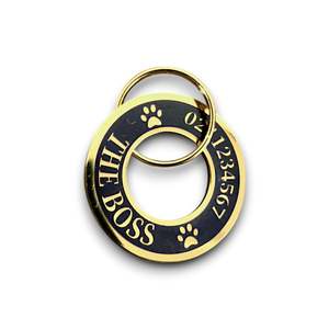 LUXE | Mirror Stainless Donut | Pet ID Tag