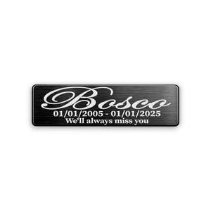 New Arrivals: Pet Memorial Plaque 70x20 | Brushed Stainless