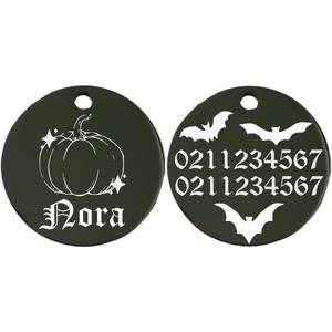 Little Pumpkin | Mirror Stainless Round | Pet ID Tag