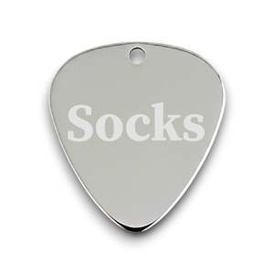 Guitar Pick | Mirror Stainless | Pet ID Tag