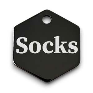 Mirror Stainless Steel: Hexagon | Mirror Stainless | Pet ID Tag