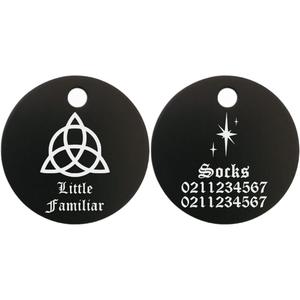 Aluminum Pet Tags: Little Familiar | Aluminum Round | Pet ID Tag
