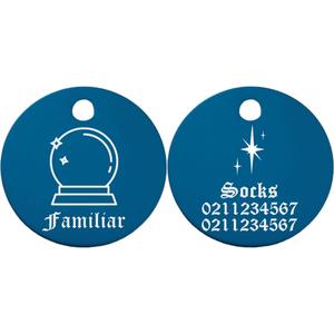 Familiar | Aluminum Round | Pet ID Tag