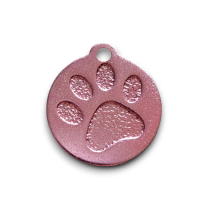Paw Print Round | Aluminium | Pet ID Tag
