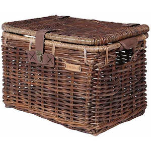 Baskets: Basil Denton Rattan Basket With Lid
