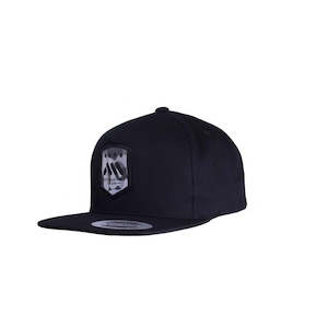 AMS Snapback Cap Black With Camo Logo