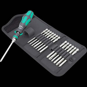 Wera Tools 838 RA-R M Bitholding 15 Piece Screwdriver Ratchet Set