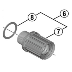 Hub Axle Parts: Shimano WH-MT500 R12 Complete Freewheel Body