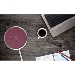 Qi Wireless round fabric charging pad - Qi Wireless Charger
