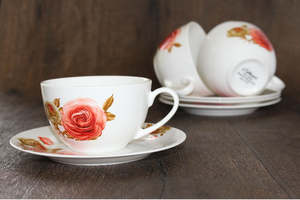 Products: Rosa Cup & Saucer (set of 4)
