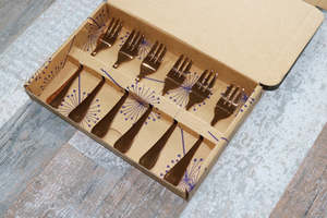 Products: Classic 6 Piece Tea Fork Set Shiny Rose Gold