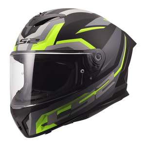Apparel: LS2 FF820 Rapid III Hyper Helmet - Black / Hi-Vis Yellow