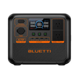 Gun Rack: Bluetti AC70P Portable Power Station | 1000W 864WH