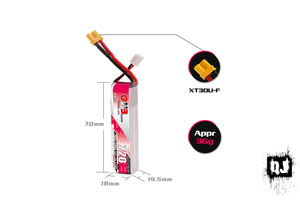 Products: GNB 720mAh 7.6v LiHV 2S 100C XT30 Lipo Battery Pack - Quad Junkie