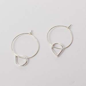 Frances Stachl: FS269: Teardrop hoop earrings