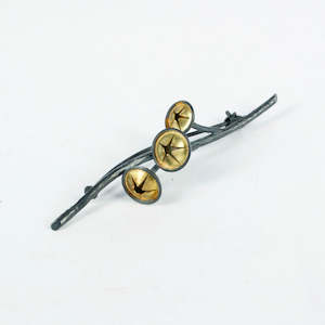 Brooches: JB91: Manuka pod brooch