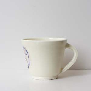 Juliet Larkin: JLA59: Tea Cup - white with hand-drawn image