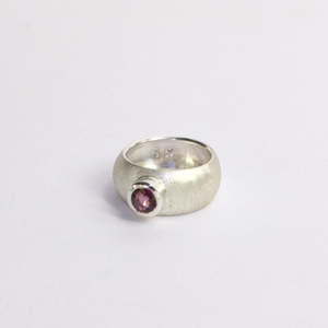 Rings: RK84: Bombe ring with rhodolite garnet