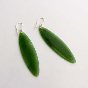 Earrings: KAJ172: Pounamu oval earrings