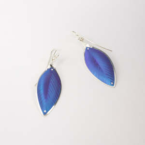 Earrings: RB209: Pohutukawa leaf earrings
