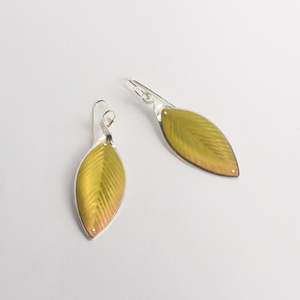 Earrings: RB210: Pohutukawa leaf earrings