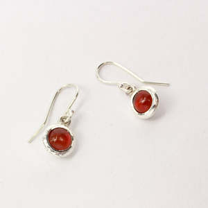 Earrings: DM383C: Carnelian ingot drop earrings
