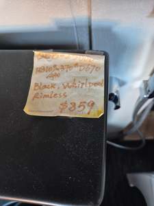 Toilets: Black Rimless Whirlpool Toilet