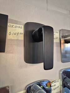 Shower Mixers: Smooth Curved Black Shower Mixer