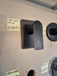 Matte Black Rounded Edge Shower Mixer