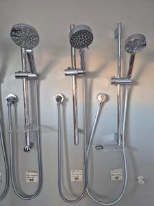 Shower Sets: Round Hand-Held Adjustable Shower Set