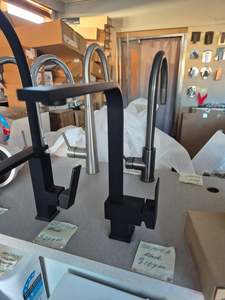 Black Square Neck Basin Mixer