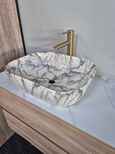 Basin: Marble Rounded Benchtop Basin