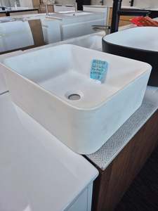 Basin: White Ceramic Bathroom Basin