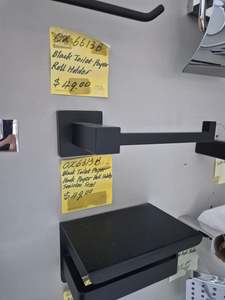 Toilet Roll Holders: Stainless Steel Square Toilet Roll Holder Matte Black