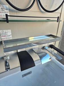 Metal Border Glass Shelf