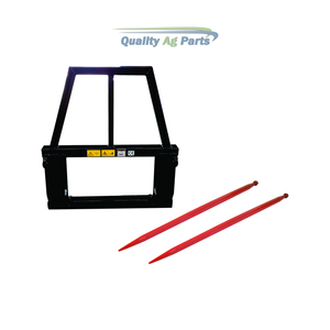 Products: High Back Bale Frame - 2 x M28 x 1100mm SHW Tines - Quality Ag Parts