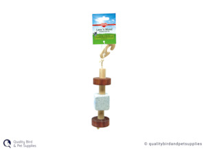 Rabbit Guinea Pig Toys: Kaytee Natural Lava & Wood Hanging Toy