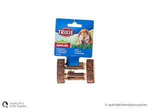 Rabbit Guinea Pig Toys: Trixie Natural Living Playing Roll with Bell 7cm